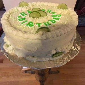 Moist key lime cake made with organic key lime zest and fresh lime juice light citrus flavored bakery cake with soft texture and glaze