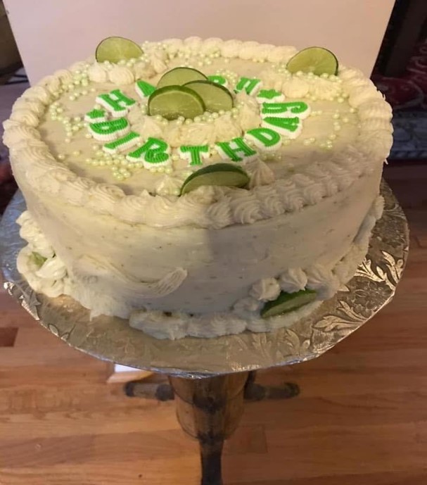 Moist key lime cake made with organic key lime zest and fresh lime juice light citrus flavored bakery cake with soft texture and glaze