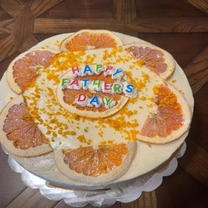 Moist orange cake made with organic orange zest and fresh juice light citrus flavored bakery cake with smooth texture and glaze